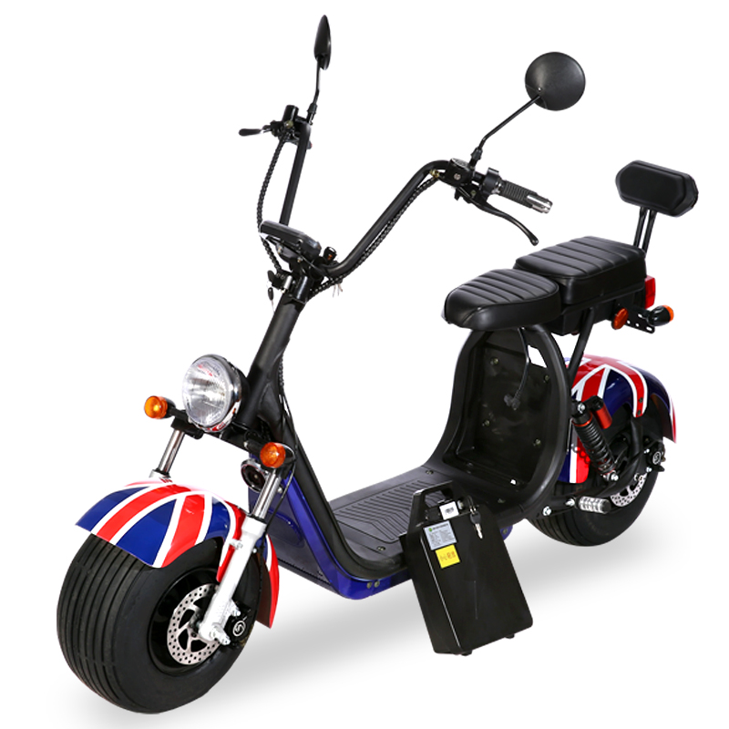 Harleyment Electric Scooter For Ladies Women 1500w Two Adults 2 Removable Batteries
