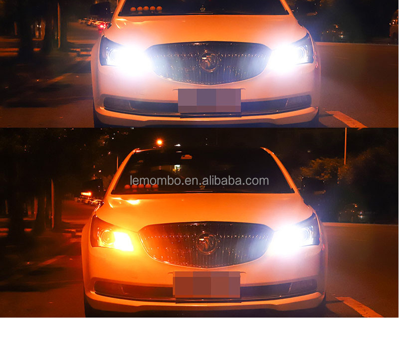 LED Brake Turn Signal Lights 1157 3157 7443 4014 66SMD Dual Color White Yellow 12V Switchback