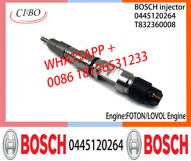 BOSCH 0445120264 Neutral Diesel Fuel Injector Assembly 0445120264 T832360008 For FOTON/LOVOL Engine