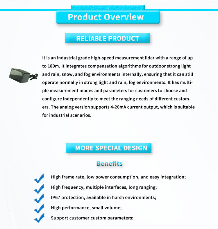 Position Measure Distance Measurement Laser Sensor for UNIVO 100m UBJG-03Y Protective