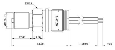 Piezo - Resistive Pressure Transmitter Sensor Assembly Type Pressure Sensor