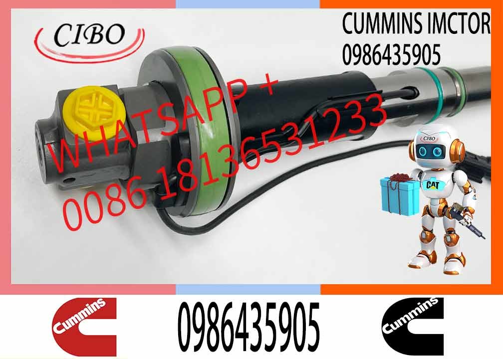 Common Rail Diesel Fuel Injector 0986435905 For Cummins QSK19 QSK38 QSK60 0986435904