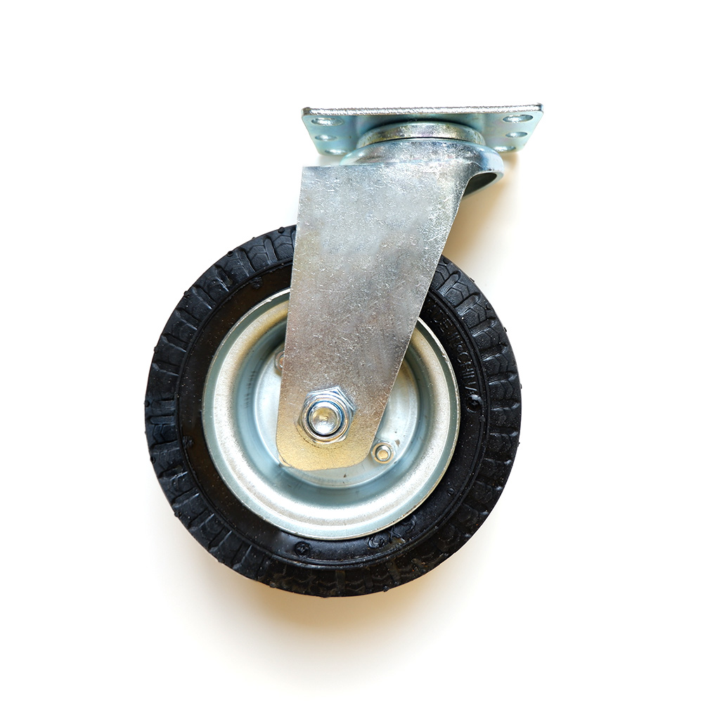 ESD Swivel Caster Wheels Without Brake 5'' 125x32mm Black Rubber