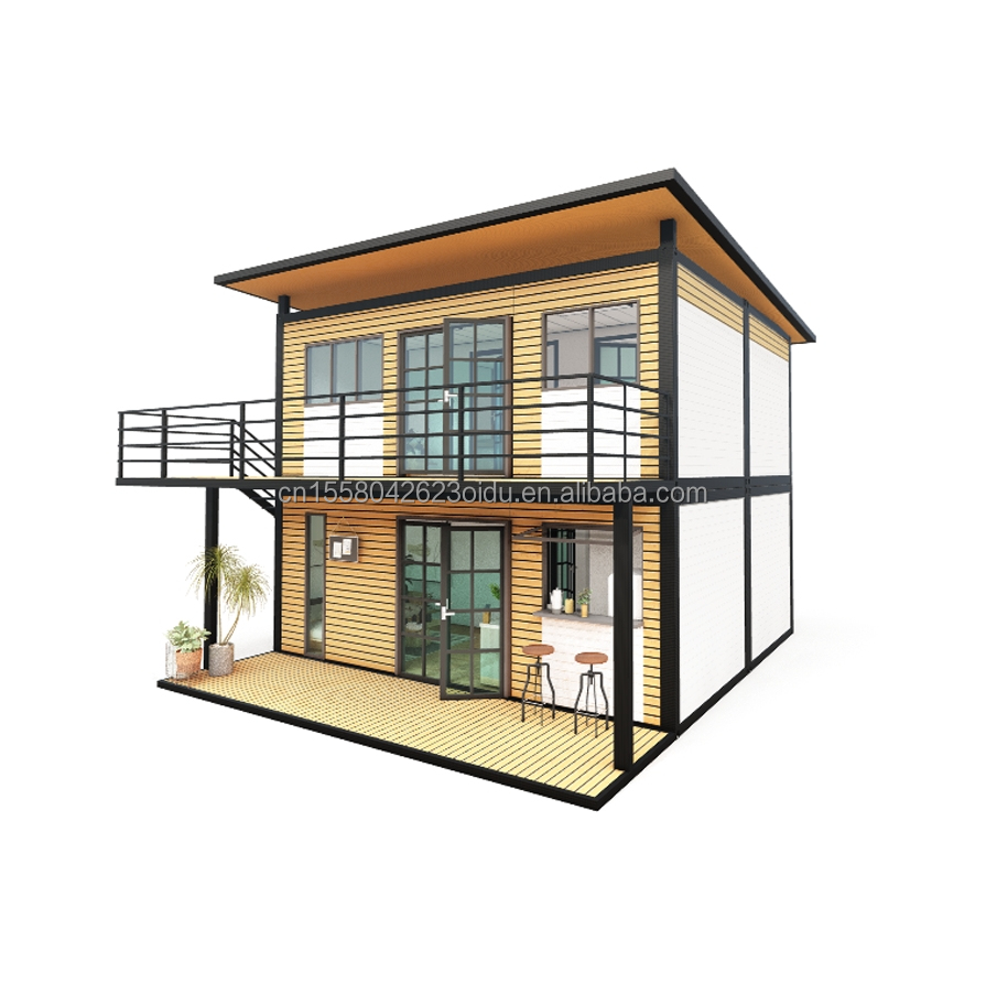 20ft/40ft Steel Frame Galvanized Steel Bending 180g Modern 4 Bedroom Bilayer Prefab Expandable Container House Design for Mall