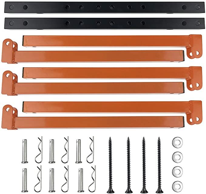 6-Level Wall Mount Lumber Storage Metal Rack Perfect for Everyday and Organizing Wood