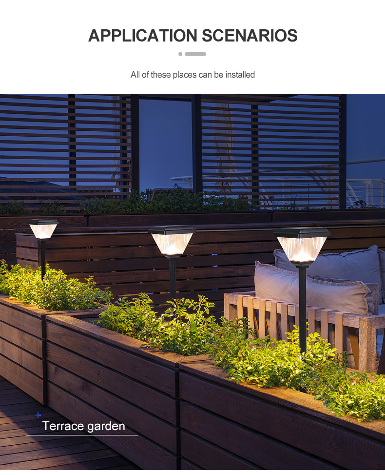 Light Control Stomproofing Pathway Ground Lightting Outdoor Solar LED Landscape Light