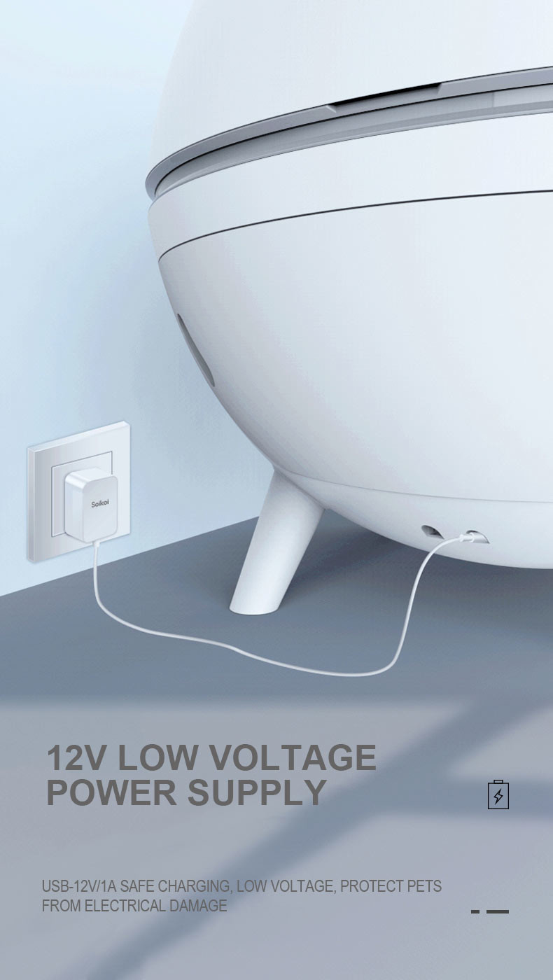 3L Cat Smart Toilet Quiet , ABS Self Cleaning Cat Litter Box