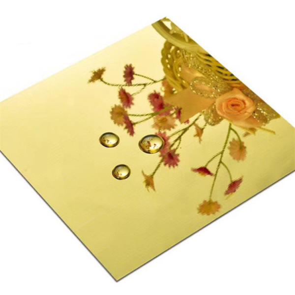 304 316l Ss 430 Gold Color Stainless Steel Sheet Gold Mirror Stainless Steel