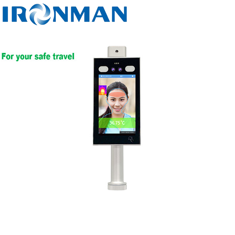  8&quot; IPS CMOS Binocular Face Recognition Infrared Thermometer Built In IC / ID Card Reader Manufactures