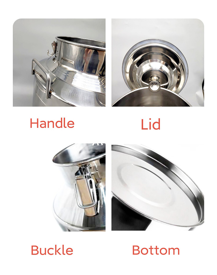 Mini 0.6mm 5 Litre Stainless Steel Milk Can Farm Transportation Container