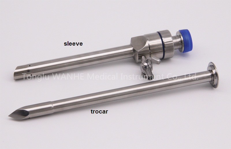 Laparoscopic Instrument Reusable Magnetic Flap Valve Trocar with Protection