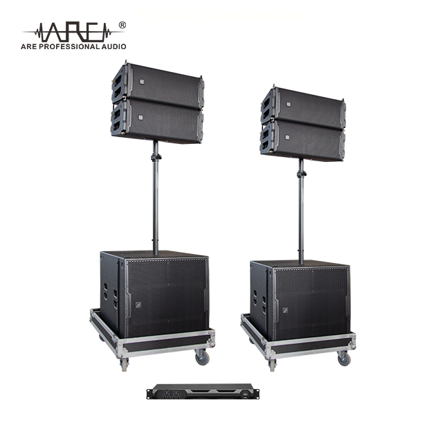 ARE AUDIO dual 8 inch outdoor line array speaker system excellent sound lightweight and portable