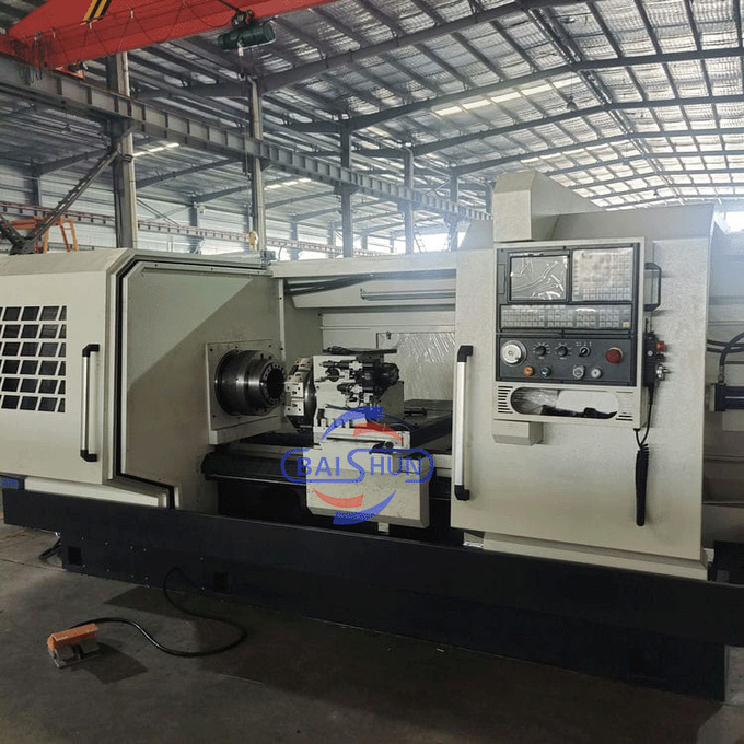 Double Chuck Horizontal Fanuc CNC Pipe Threading Lathe Machine For Metal