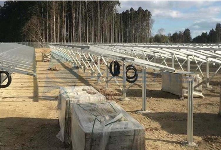 Galvanized Q235B Q345B solar ground mounting system ground solar bracket solar structure