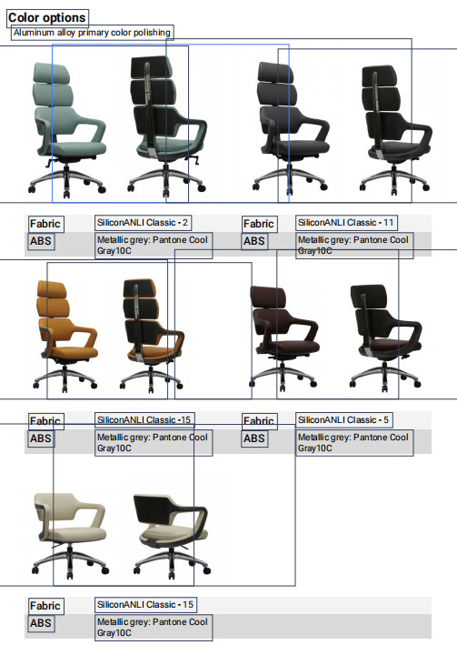 PU Leather Executive Office Swivel Chair Adjustable High Back 23.2 KGS
