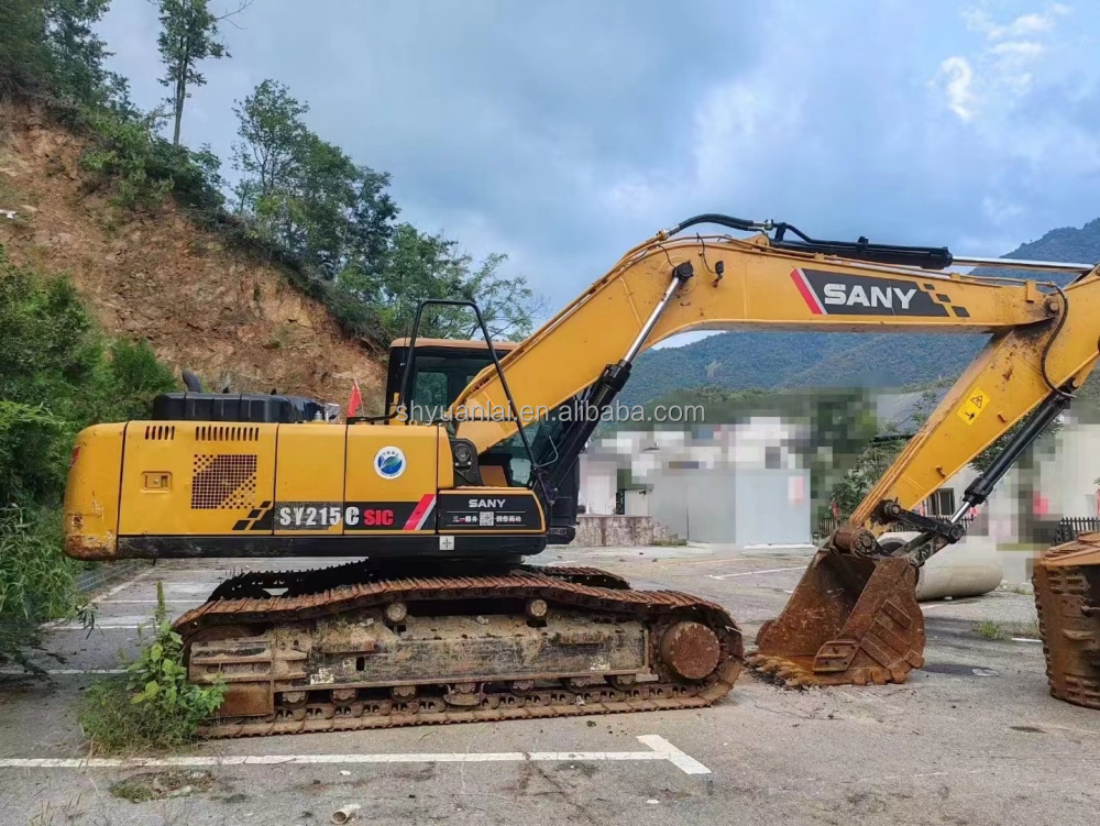 Second Hand SANY 215H Excavator 0.93m3 Bucket Capacity 114KW Engine Power