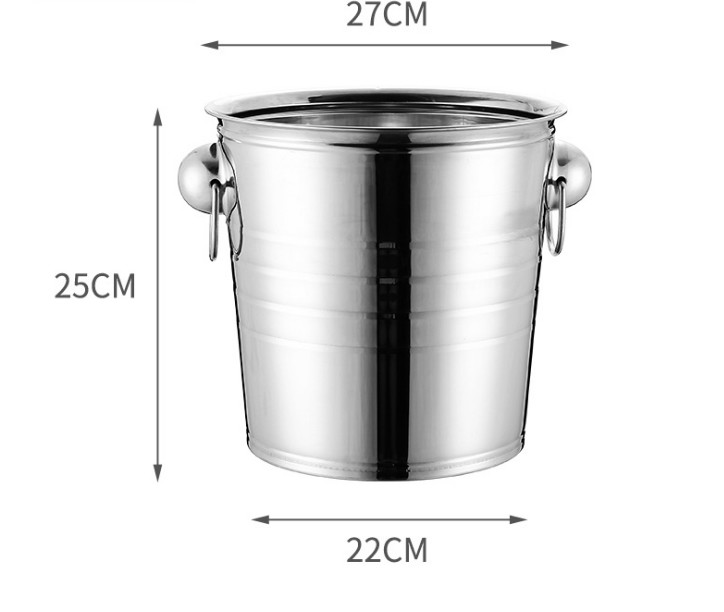3L Stainless Steel Wine Containers Party Metal Champagne Bucket
