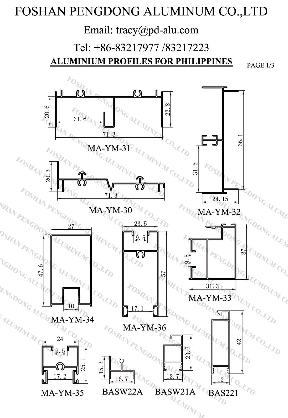 Philippines Aluminium Profile for sliding window