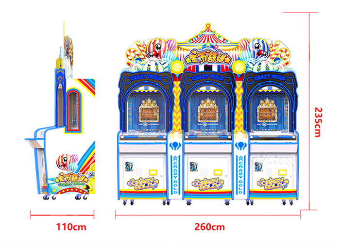 Tickets Redemption Game Machine 3 Players Gold Coin Lottery Games