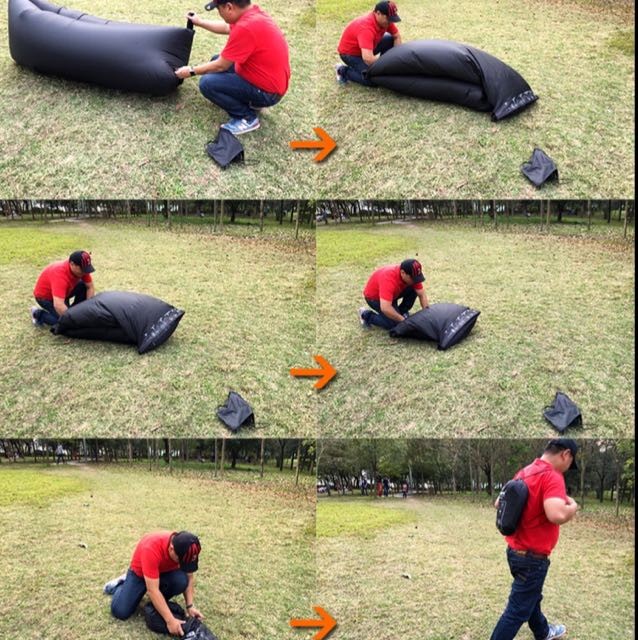 Protable camping gear recliner chair good price lazy sleeping bag