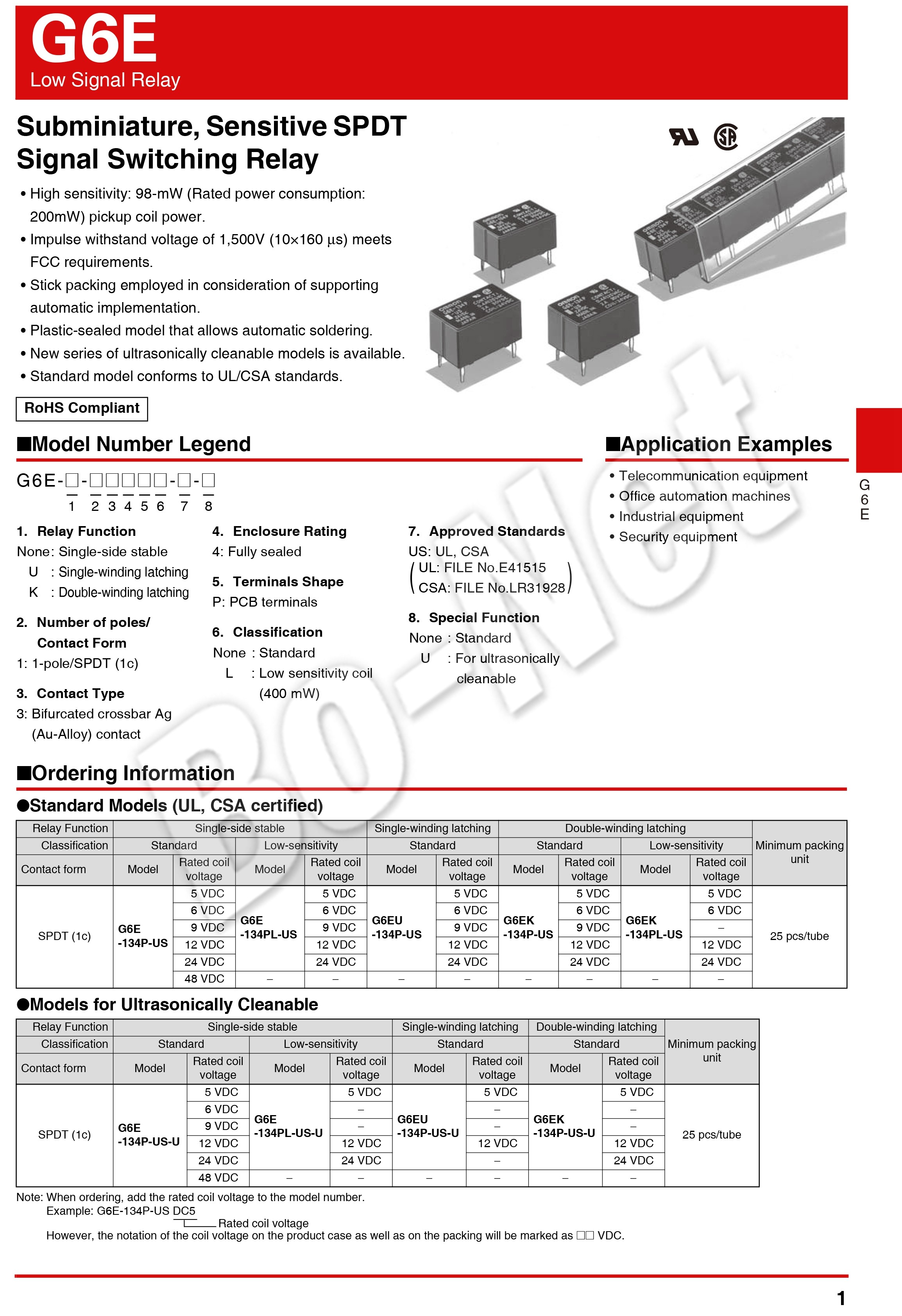 G6E-134P-US-24VDC Omron orignal new electromagnetic relay G6E-134P-US-24VDC