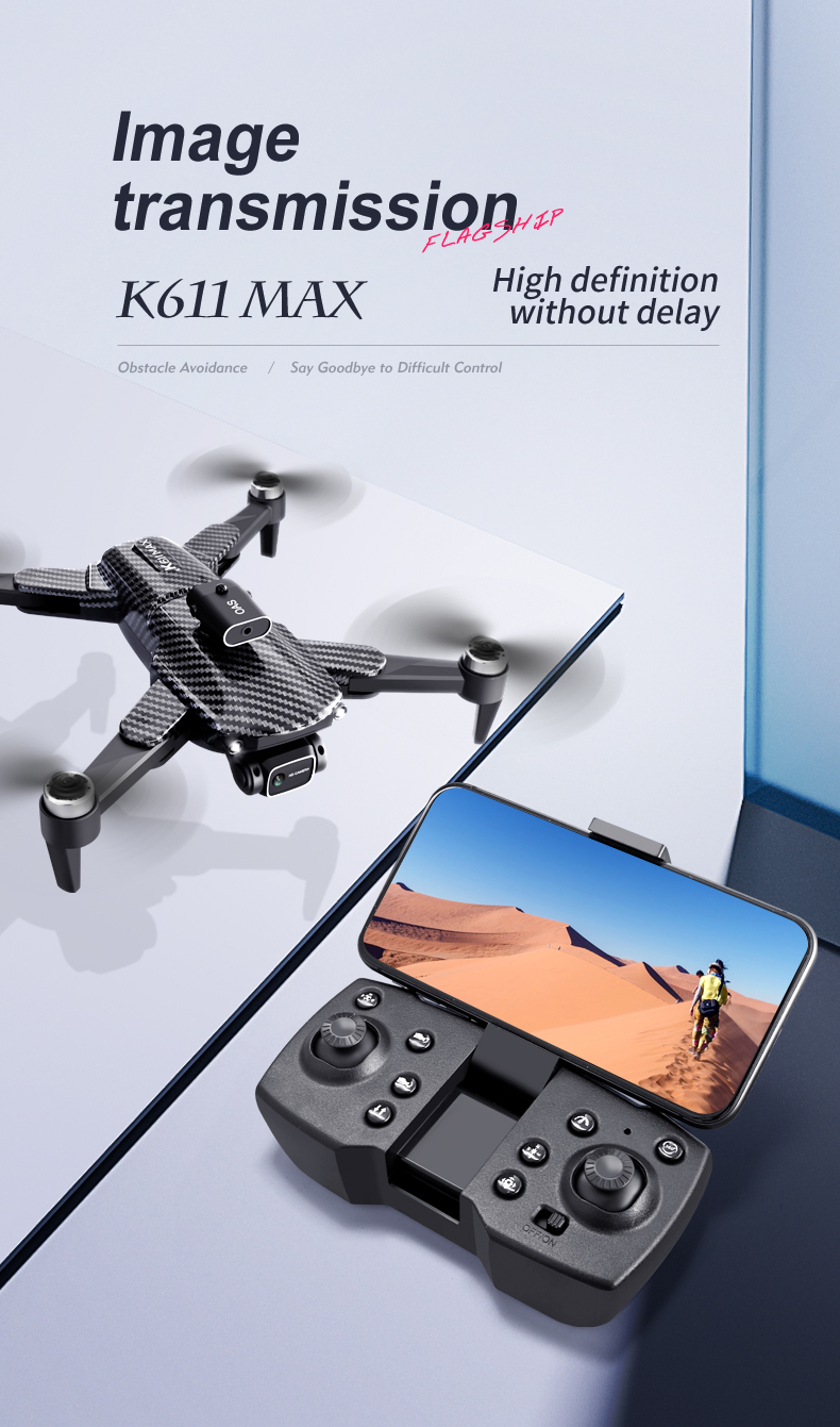 Mini Aerial Camera K818 Max 4k Drone with Brushless Optical Flow Positioning and 2.4g Wifi Fpv Control Type Remote Control