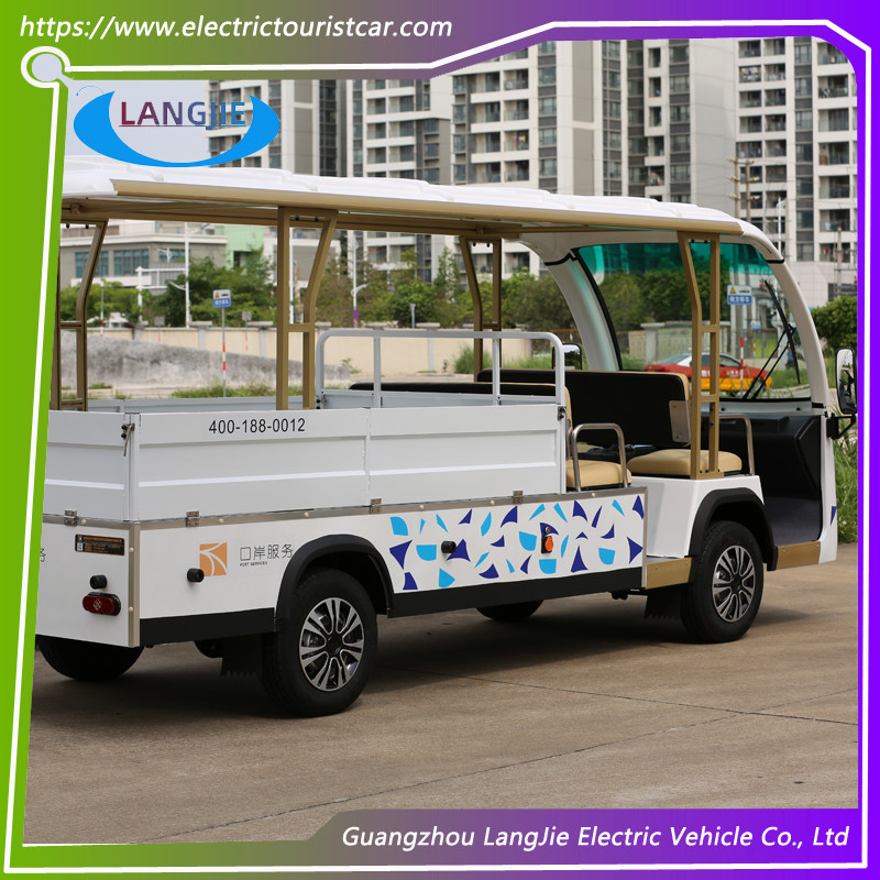White Color Electric Patrol Car 7.5kW DAC Motor Driven Battery Powered Carry Van With Enclosed Cargo Box