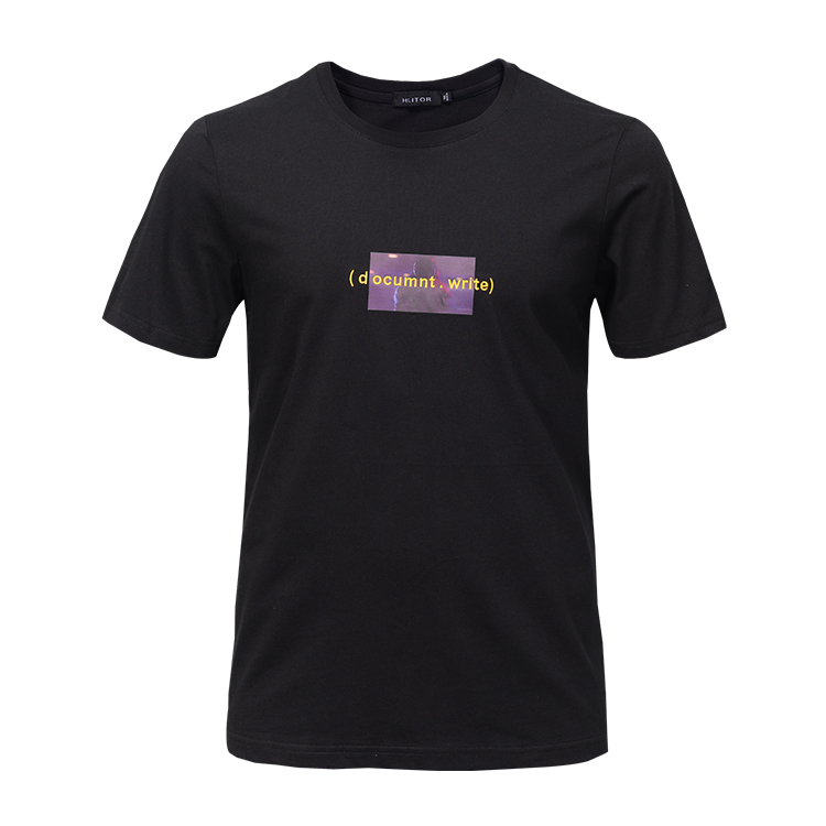 Multi Colored Fashionable Mens T Shirts Anti - Pilling With Round Neck