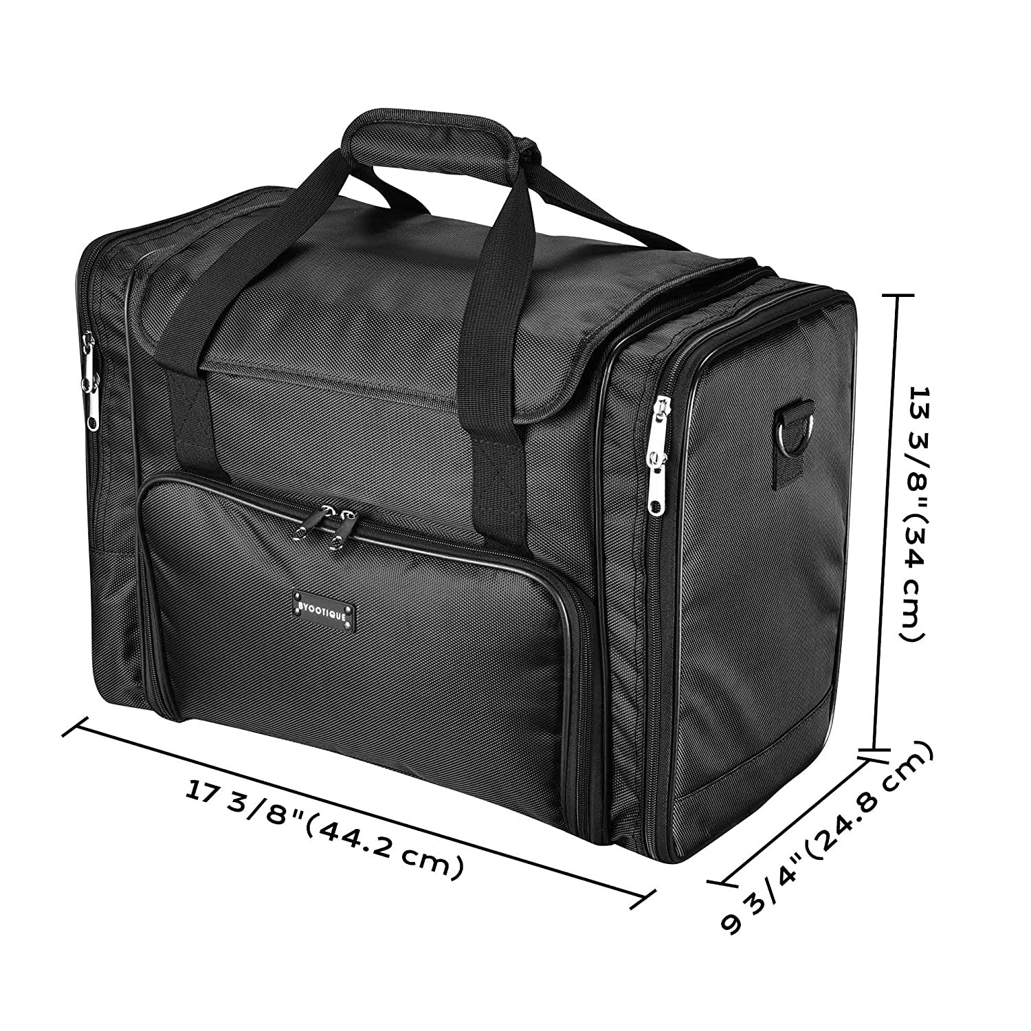 Black Soft 1200D Oxford Artist Cosmetic Organizer Box Travel Fishing Outdoor