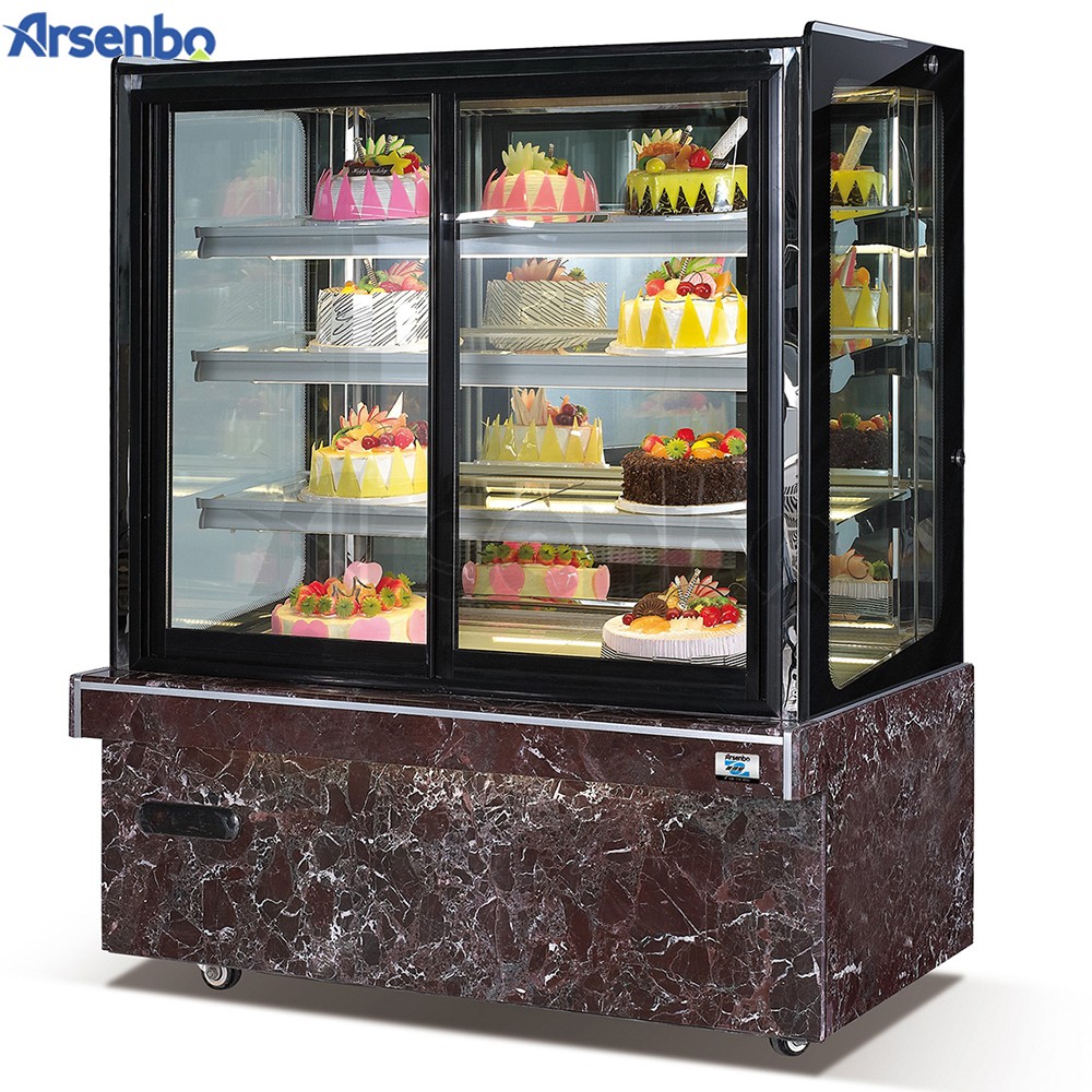 Upright 50HZ Cake Display Refrigerator Multiscene Wear Resistant