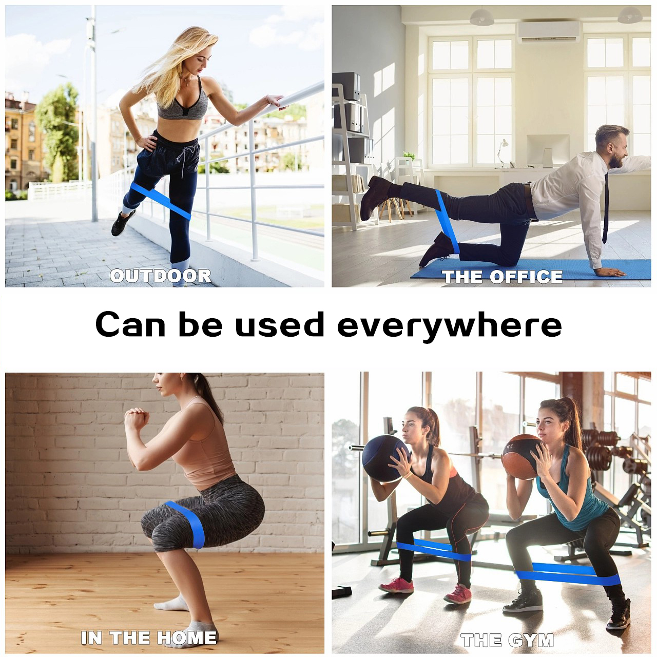 Workout Simplify Stretching Loop Exercise Strap Yoga Training Fitness Rubber Resistance Bands