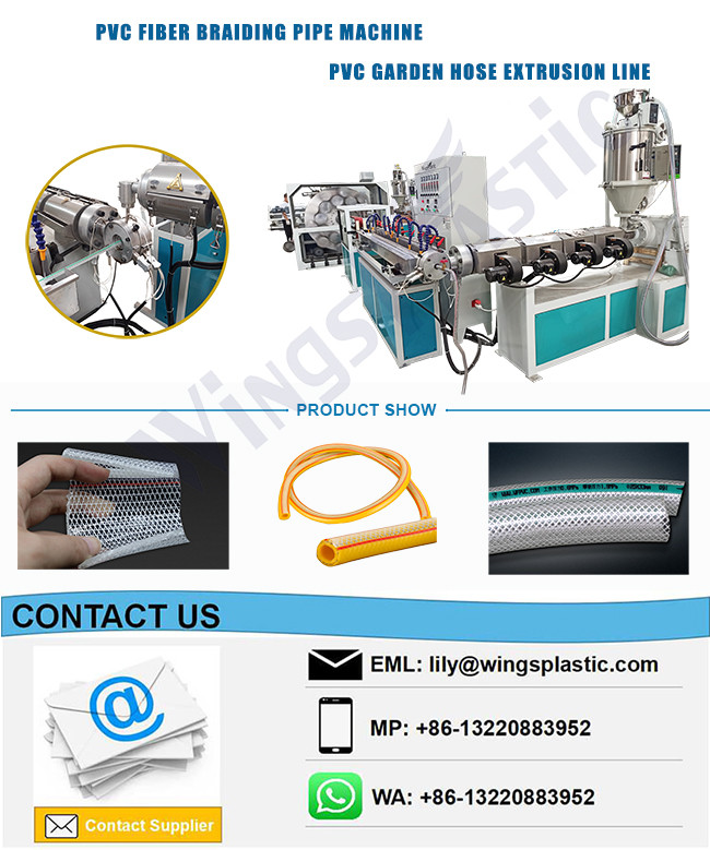 Plastic Soft PVC Garden Fiber Braided Reinforced Pipe Hose/Tube Extrusion Machine