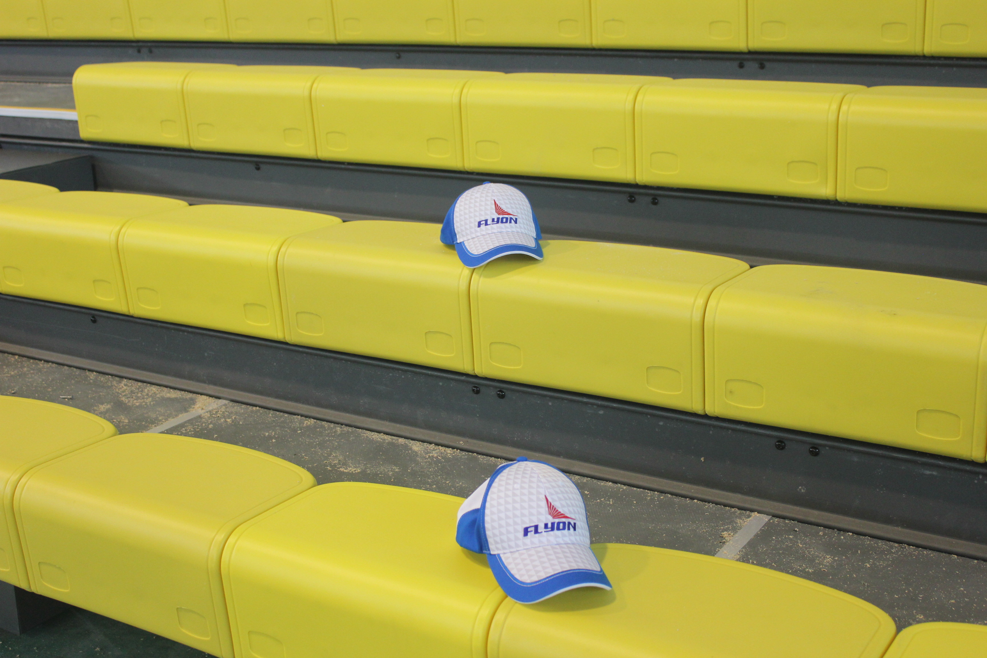 Customized Retractable Bleacher Seating Straight Or Curved Configuration And Length
