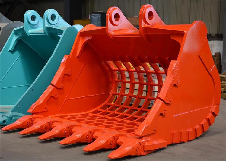 PC320 Excavator Loader Skeleton Sieve Bucket 2.1m3 Black Color