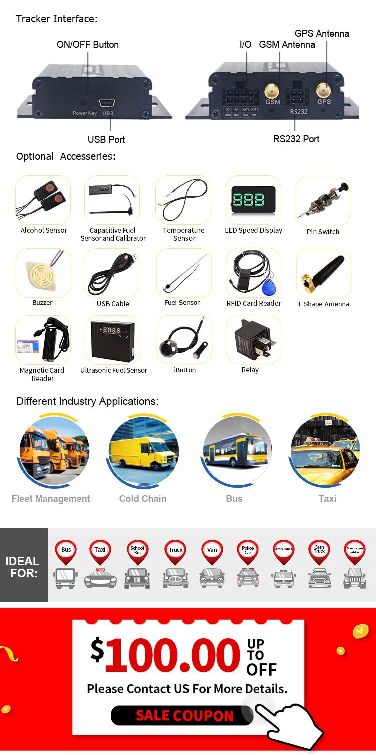 Software Sim Card Driver Identification Remotely Shut Down GPS Tracker For Vehicle