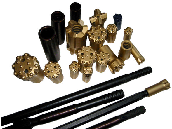 Chisel Bit Integral Drill Steels Taper Drill Rod Hex19 - H22 Length 400-8000mm