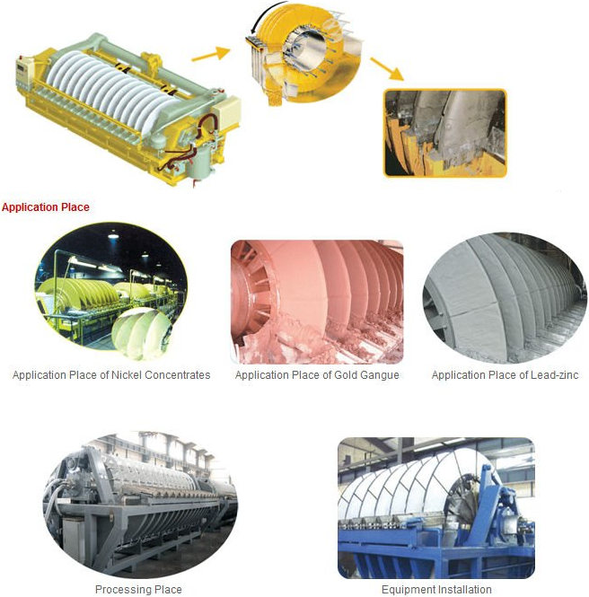 1-60 M2 Durable Ceramic Disc Vacuum Filter for Mining Dewatering and 1-30 tons/h