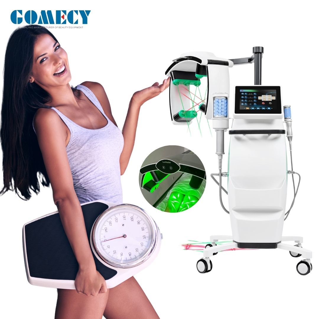 Non-Invasive 10D Lipo Laser Slimming Machine for Target Fat Cells with 532nm Green Light and Endo Inner Balls Roller Therapy