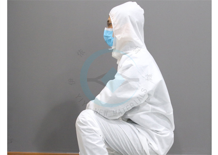 Chemical Resistant Safety Lightweight Disposable Coveralls Water Resistance