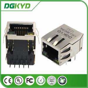 Tab Down Shielded Connector Magnetic RJ45 Jack 10/100M  Transformer / Filter