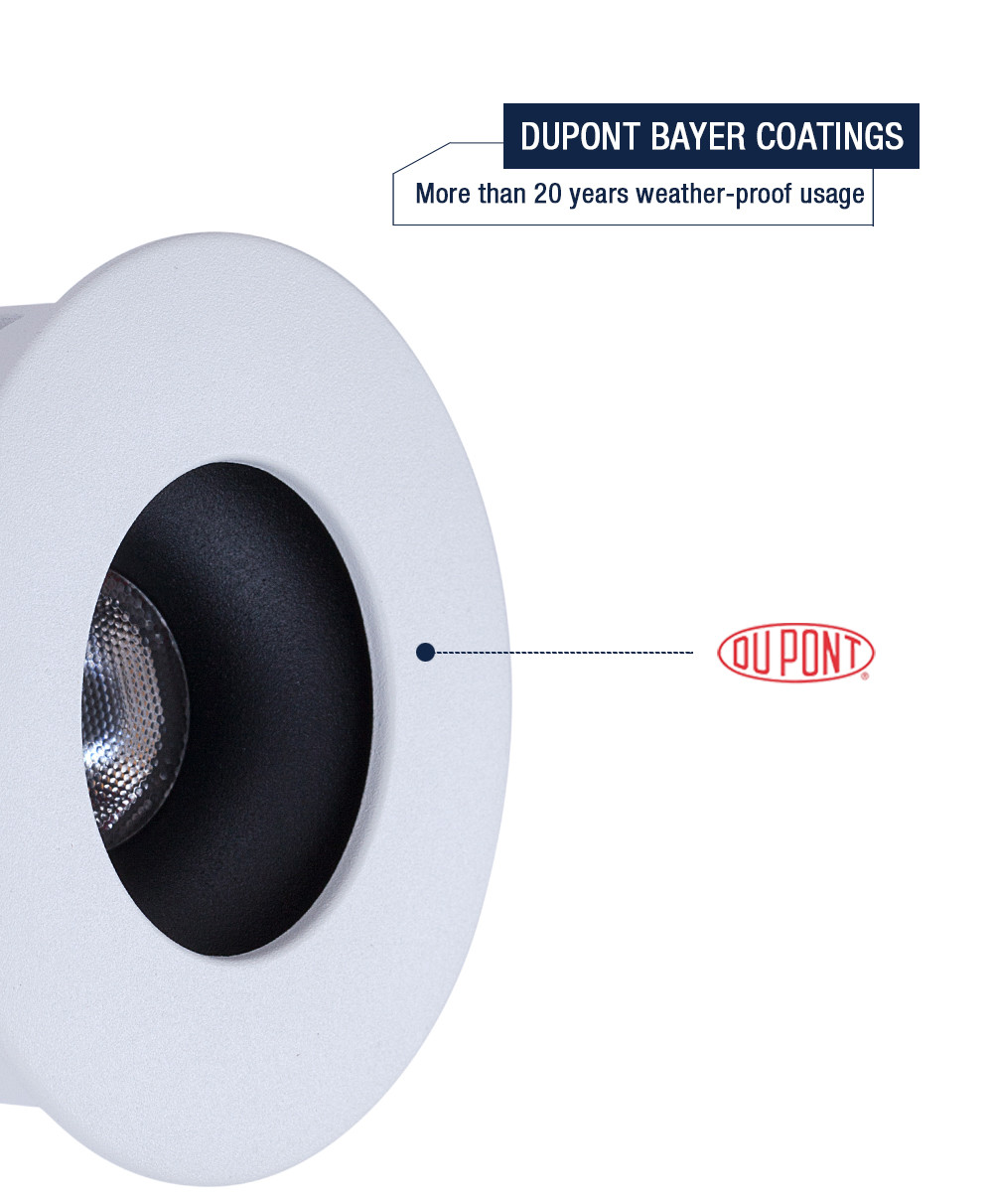 Multi Scene Warm Dimming LED Downlight Flicker Free Aluminum COB Recessed