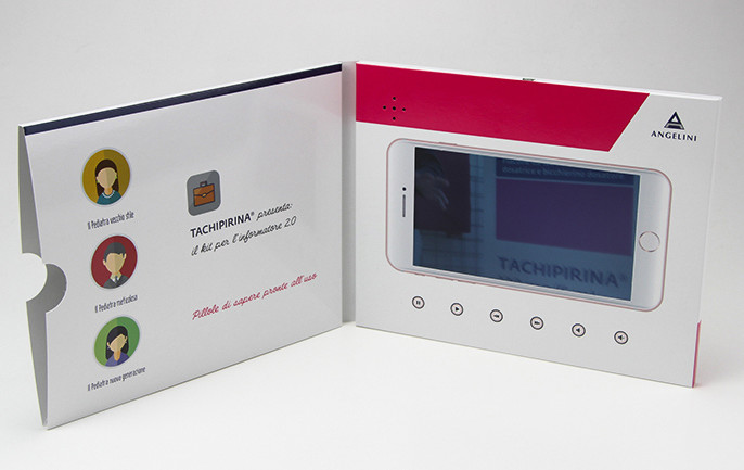 5 inch video brochure card with HD screen,video brochure manufature UK project