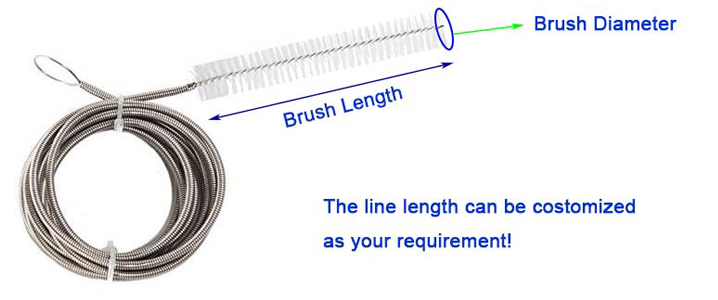 Stainless Steel Nylon CPAP Hose Tubing Cleaning Brush