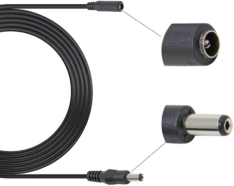 Male to Female 5.52x1 5.5x2.5 3.5x1.35 4.0x1.7mm DC Power Extension Cable for CCTV Camera LED Light