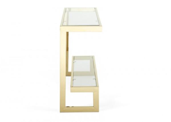 Double Layers 30KGS 79cm Modern Glass Console Table