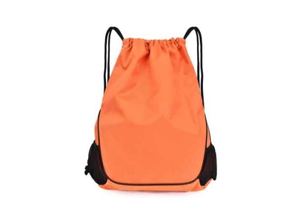 Water Resistant Polyester Unisex Custom Drawstring Backpack With Adjustable