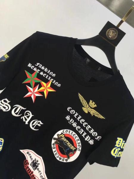 Best quality custom print men's fashion t shirt printing boys black t-shirt hip