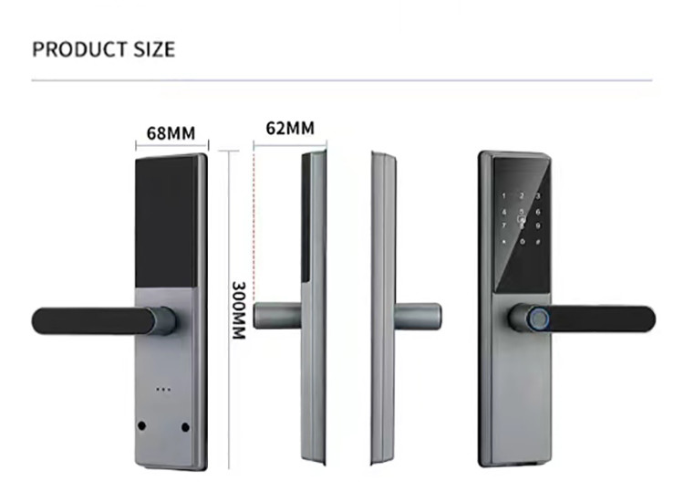 6 in 1 Multiple Functions Home Security Smart Fingerprint Door Lock with TTlock App