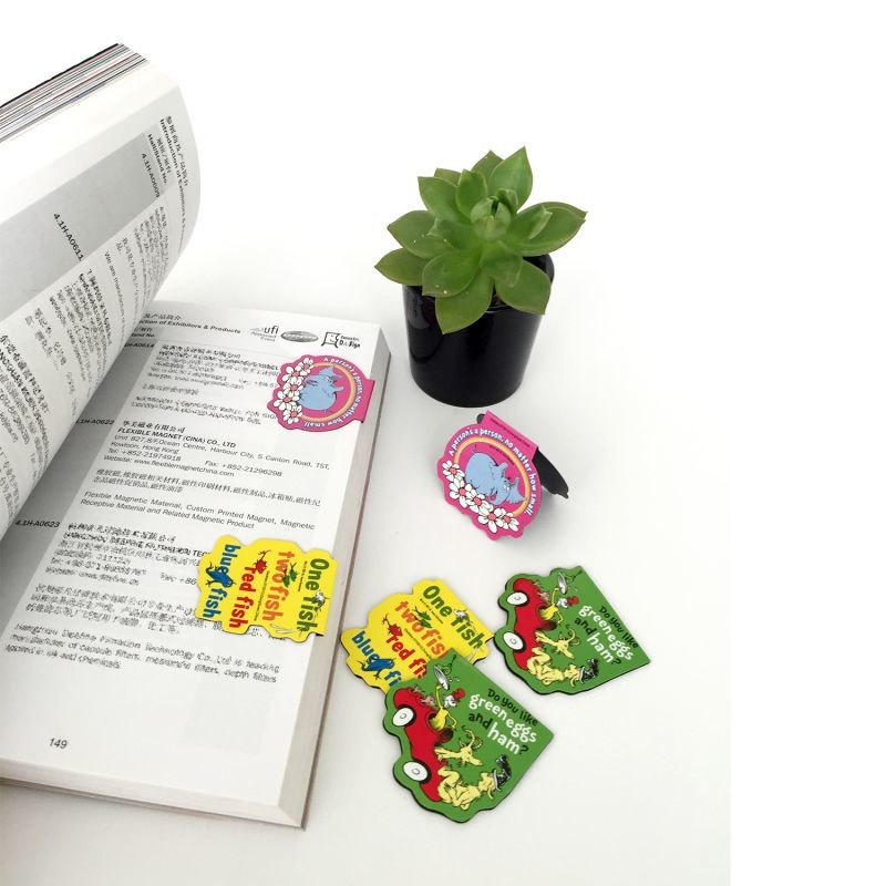 Childrens Cute Magnetic Bookmarks Magnetic Gift ODM With Full Color Printed Art Paper