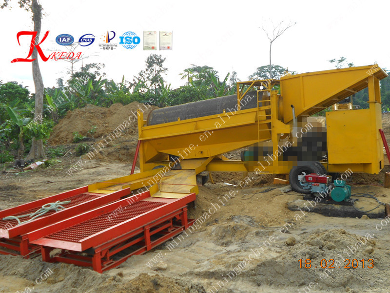 Rotary Scrubber Machine Gold Trommel Wash Plant With Diesel Engine